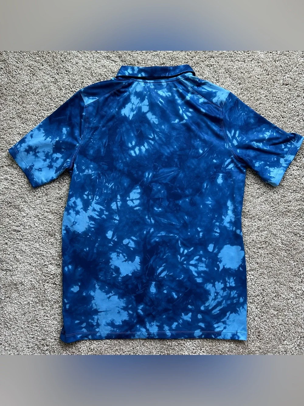 Nike DriFit Golf Polo Shirt Youth Boys XL Blue Tie Dye Casual Short Sleeve A233